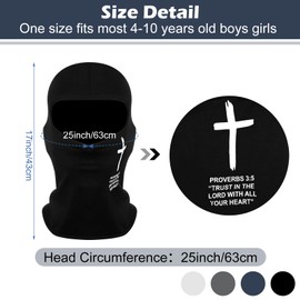 Shyyween 4 Pcs Christian Balaclava Cross Ski Mask Full Face Mask Cover Faith Shiesty Jesus Graphic Face Cover for Men Women (Combination)