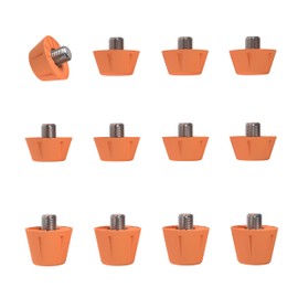 55 Sport X-Type Orbit Lightweight Nylon Replacement Football Studs - 12 Pack (8/11mm) - Neon Orange