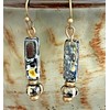 Bronze and Black Marbled Bead Earrings. Jewelry Earrings for Women