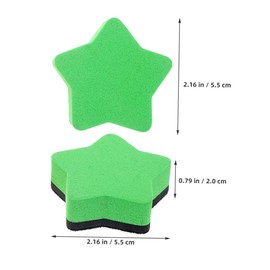 Operitacx 12 Stück Tragbare Magnetische, Trocken Abwischbare Radiergummis Für Das Klassenzimmer, Mini-sternförmige Whiteboard-radiergummis Für Kinder, Whiteboard-radiergummi, Trocken