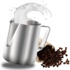 Wrobic Milk Jug, Milk Pitcher 400 ml, 12 fl.oz. Stainless