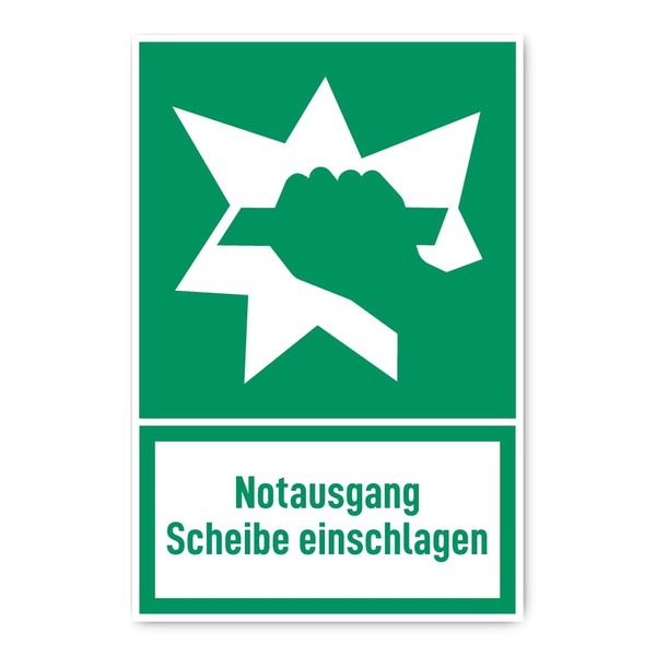 Sticker: 300 x 200 mm, 1 piece – emergency exit