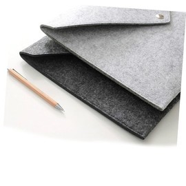 STOBOK 2 Pcs A4 File Folders Felt Document Organizer Briefcase Bag Storage Light Grey