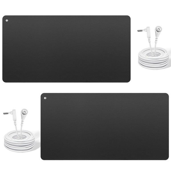 Grounding Mat 2 Pack, Grounding Pad with 2 Grounding Cord,