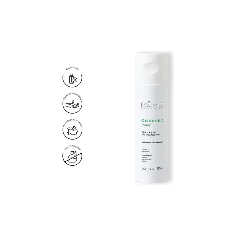 Oxidermic Toner - Tónico Facial Anti Imperfecciones - 95 Ml