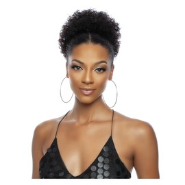 Mane Concept Human Hair Drawstring Ponytail Pristine Queen PQWNT03 HH Afro Puff Wnt Large (2)