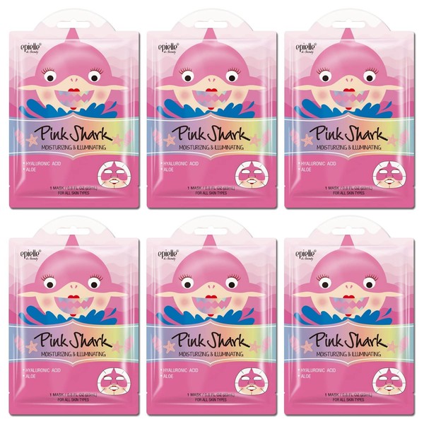 Epielle Character Masks (Pink Shark 6pk)