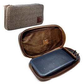 TUFF LUV [Compatible With Bang & Olufsen B&O Beoplay A2 Bluetooth Speaker] Herringbone Tweed Travel Case - Brown