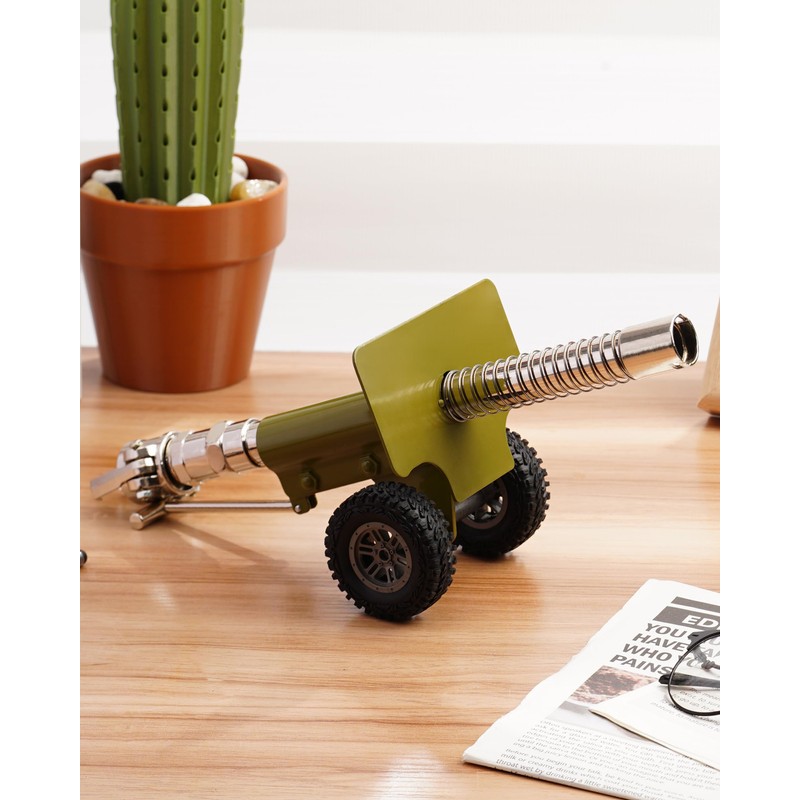 Faitio Mini Firecracker Launching Cannon Model, Stainless Steel Mini Cannon