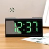 Alarm Clock LED Digital Display Mirror USB Charging Desktop Clock