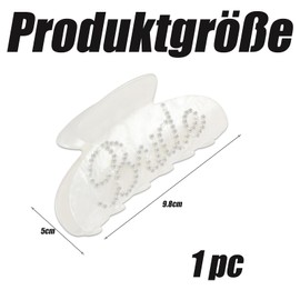 1 PC Bride Haarreif Braut Accessoires Weiße Haarspange für die Hochzeit Die Braut Haaraccessoire Mit Strasssteinen Für Die Braut Geschenk Für Junggesellinnenabschiede
