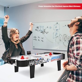 Goplus Air Hockey Table, 42 Inch Tabletop Air Hockey Game with LED Scoreboard, 2 Pucks, 2 Pushers, Powerful Motor, Indoor Arcade Table Gaming Set for Kids Gift