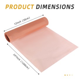 JAVOUKA Copper Mesh Screen 40-Mesh 12 in x 39ft,Pure Copper mesh roll,Woven meshs Crafts for Grounding Dense Filter for Window Protection