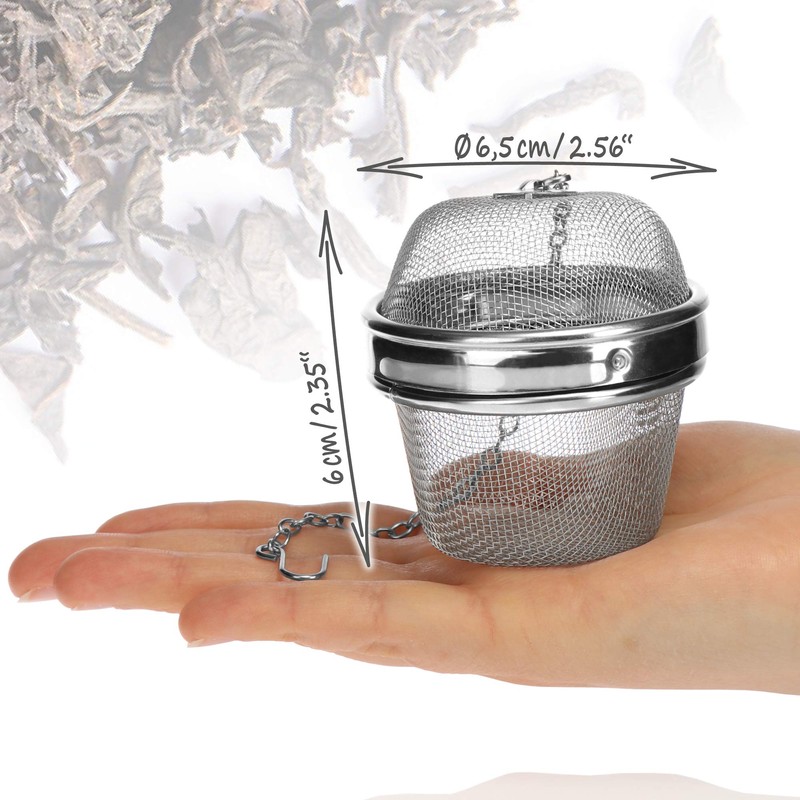 com-four® 2 x Tea Strainer Made of 304 Stainless Steel