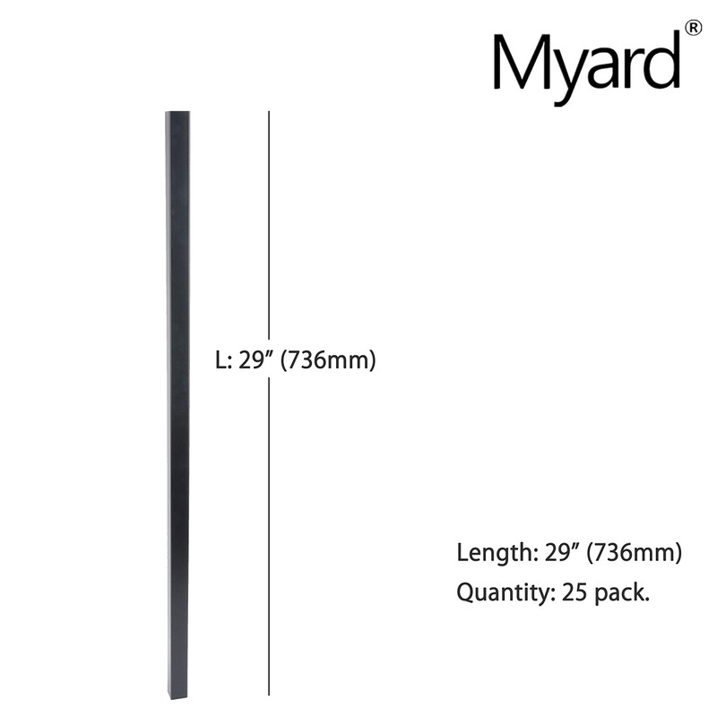 Myard 29 Inches Estate Square Iron Deck Balusters Furniture for