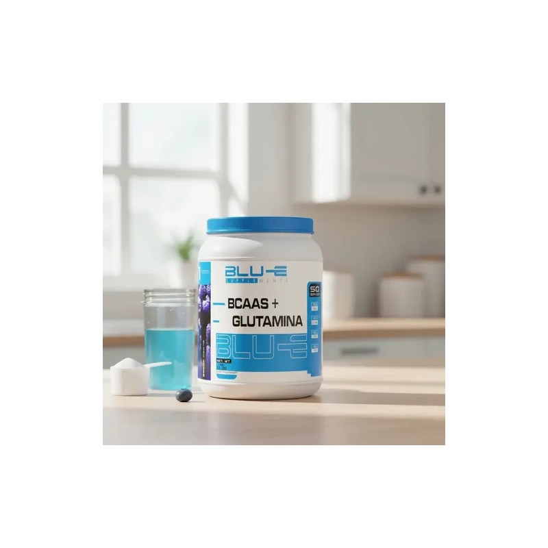 Amino Bcaas + Glutamina Blu-e 1kg 50 Serv Varios Sabores