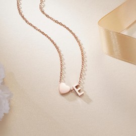 Minimalist Initial E Necklace for Women - Daycare Worker & Teacher Gifts, End of Term & Birthday Gift for Favorite Teacher