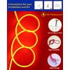 DUOFU365 Orange Neon LED Strip Light, DC 12V 600 SMD2835