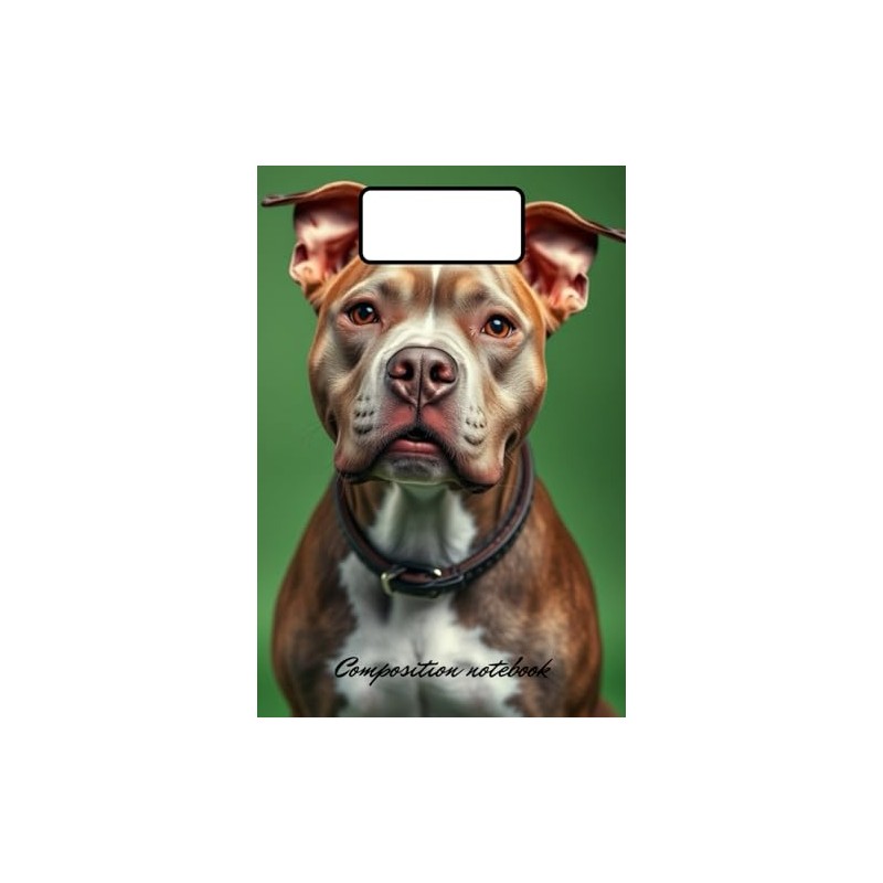 Composition Notebook with Pitbull: | 105 Lined pages | Perfect