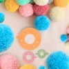 Curtzy Plastic Pompom Maker Set (4 Pack) with Cutting Scissors