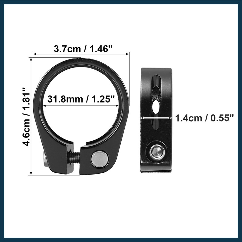 TUCKBOLD 31.8mm Aluminium Alloy Bicycle Seat Post Clamp Seat Post