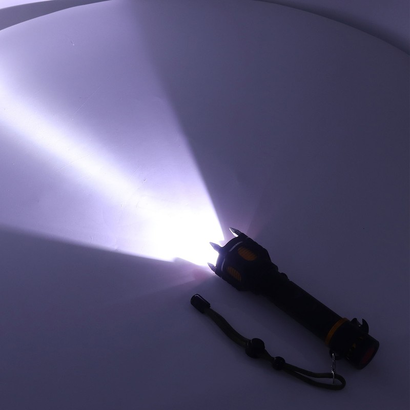 Rechargeable LED Flashlight Self Defense Super Bright Emergency Flashlight for