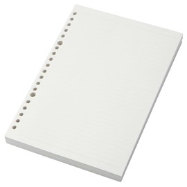 MUJI 15265039 Planting Trees Paper, Loose Leaf, A5, 0.2 inch (6 mm) Horizontal Rule, 20 Holes, 200 Sheets