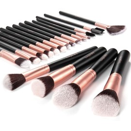 Makeup Brushes Set 18 Pieces Rose Gold Synthetic High Quality Foundation Powder Face Blush Concealer Eyeshadow
