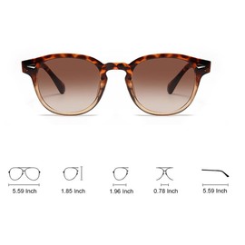 Ridering Women Men Round Sunglasses, Retro Womens Trendy Style Classic Round Sunglasses Small Lens UV Protection Sunglasses