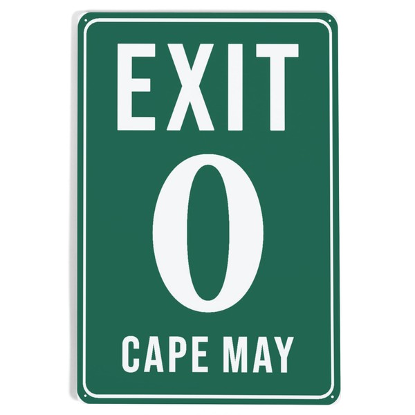 Lantern Press 12x18 Inch Metal Sign, Cape May, New Jersey,