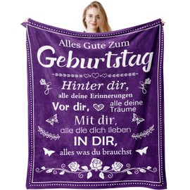 Jinmaple Geburtstagsgeschenk für Frauen/Männer/Mama/Frauen/Mädchen/Freundin/Papa, Geschenk Freundin/Mann/Frauen/Papa/Schwester/Oma Geburtstag, Geschenke für Männer/Frauen Geburtstag Decke 150x130CM