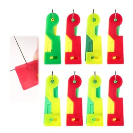 8pcs Automatic Needle Threader, Sewing Machine Auto Needle Threader Random Color Needle Threader Embroidery Threader Needle Threading Tool for Hand Sewing DIY Embroidery Cross Stitch
