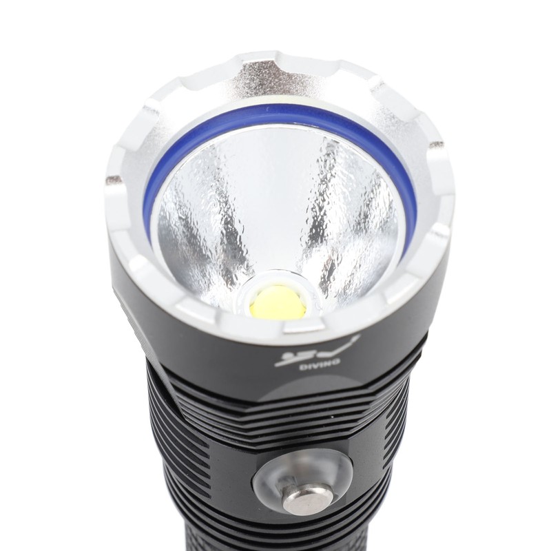 Diving Flashlight LED IPX8 Waterproof Infinitely Dimmable 100M 3000LM White