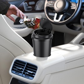 Trash Can for Car | Car Accessories Trash Can Bin - Leak Proof Dustbin Storage Organizer, Cup Holder Waste Basket for Sedan Auto RV Road Trip Must Haves