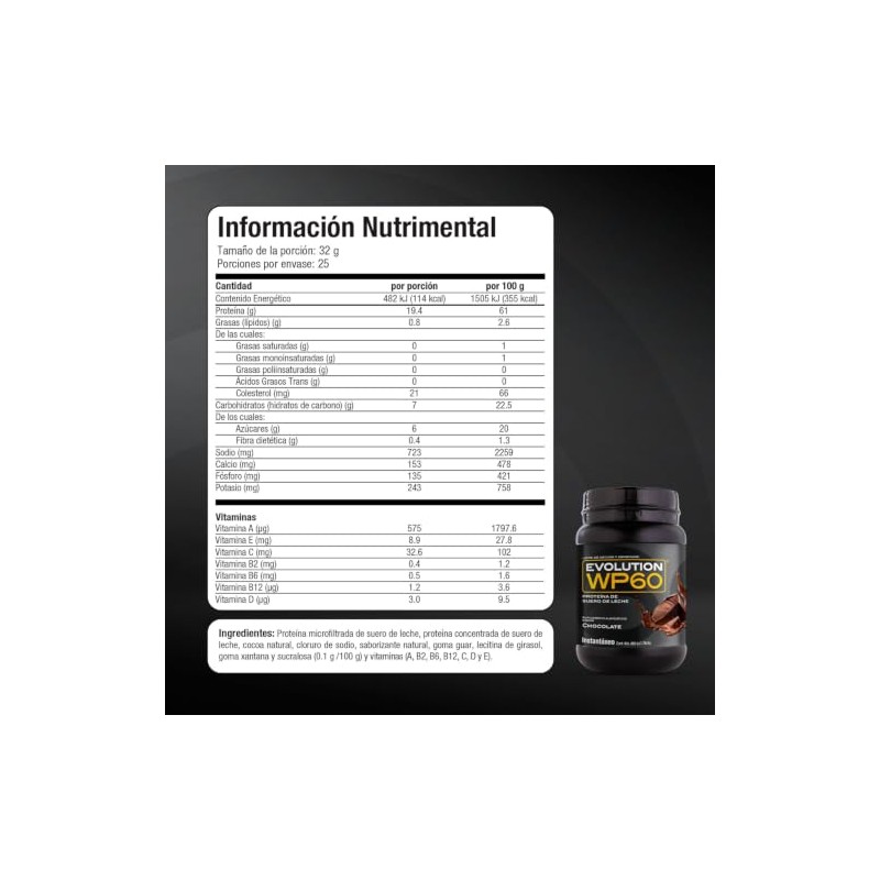 Evolution WP60 Proteína de Suero de Leche Microfiltrada