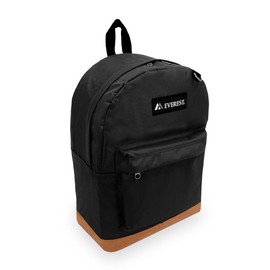 Everest Luggage Suede Bottom Backpack, Black, Large