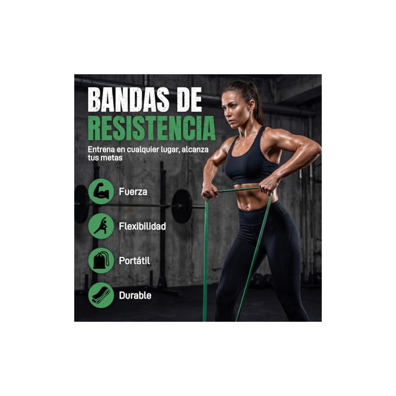 Bandas de Resistencia para Ejercicio Set de 9 Piezas, Ligas