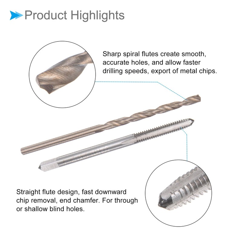 CoCud Tap and Drill Set 4-40 UNC Tap Screws Drill