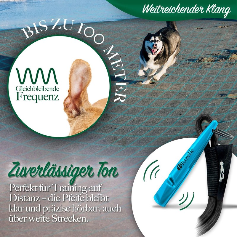 bluzelle Recall 5800 Professional Dog Whistle with Strap for Dog