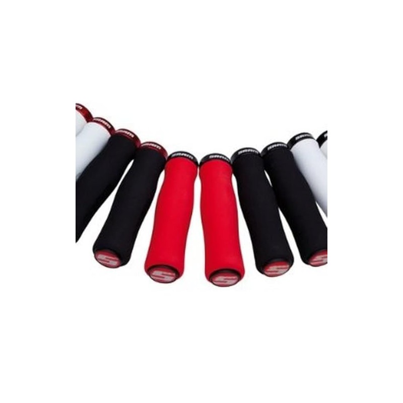Sram Locking Grips Contour Foam 129mm Black With Single Red