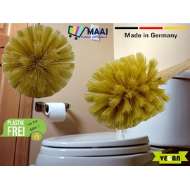 MAAJ Set of 2 Eco Toilet Brush/Toilet Brush Wood + Fibre – Like to Grandma's Times – Vegan – Made in Germany