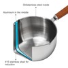 Stainless Steel Hot Oil Pan With Wooden Handle Breakfast Pot