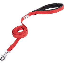 GOGO Pet Products 5/8-Inch Wide Comfy Nylon Dog Leash, 6-Feet Long, Red