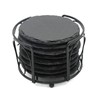 8 PCS Round Slate Drink Coasters Set, SIJDIEE 4 Inch