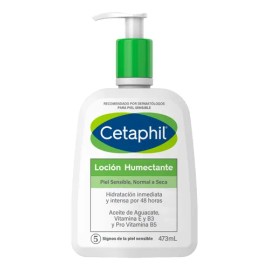 Cetaphil Loción Humectante 473ml | Hidratación Ligera para Piel Sensible, Normal a Seca