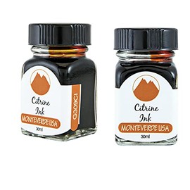 Monteverde 60ml Gemstone Fountain Pen Ink Bottle (30ml Citrine G309CI Ink Bottle - Pack of 2)