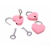 Honbay 3pcs Lovely Pink Heart Shape Padlock with Keys