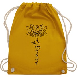 Shirtracer - Gym Bag Backpack - and Wellness - Namaste Lotus Flower I Gift Yoga, 06 Mustard Yellow