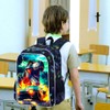 KLFVB 3PCS Dinosaur Bookbag for Boys Set, Water Resistant 16