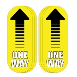 One Way Floor Stickers Sign | Directional Arrow Floor Sticker | One Way Vinyl Decal | Non-Slip | Removable Commercial Grade Arrow Sign |10 PCS | 5" x 13"